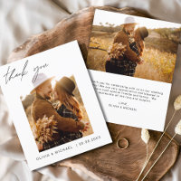 Budget Boho Chic Wedding Vielen Dank Karten