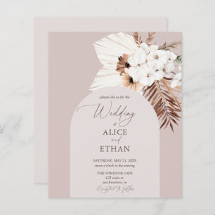 Budget Boho Dried Palm Blätter Hochzeit