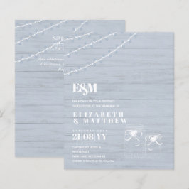 BUDGET BOHO Dusty Blue Driftwood MasonJars Wedding