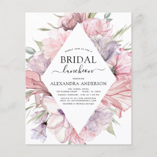 Budget Boho Dusty Lila Brautparty Luncheon Flyer