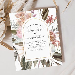 Budget Boho Dusty Pink Burgundy Einladung Hochzeit