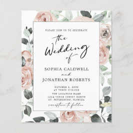 Budget Boho Floral All in One Calligraphy Wedding
