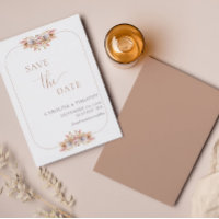 Budget Boho Floral Enregistrer La Carte Date Annon