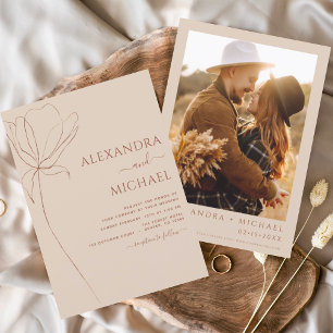 Budget Boho Floral Wedding Einladungen