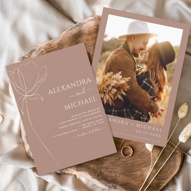 Budget Boho Floral Wedding Einladungen Flyer (Von Creator hochgeladen)