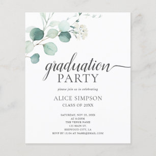 Budget Boho Greenery Blätter Graduation Party