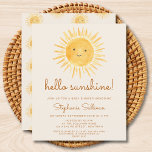Budget Boho Hallo Sunshine Baby Dusche Einladung<br><div class="desc">Diese niedliche,  preiswerte Baby Dusche ist mit einer Aquarellsonne dekoriert und sagt Hallo Sonnenschein! in stilvoller Schrift-Typografie auf einem weichen cremefarbenen Hintergrund. Ideal für eine geschlechtsneutrale Babydusche. Einfach anpassbar. Weil wir unsere Kunstwerke erstellen,  werden Sie dieses exakte Bild von anderen Designern nicht finden. Original Wasserfarbe © Michele Davies.</div>