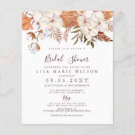 Budget Boho Pampas Bridal Dusche Einladung