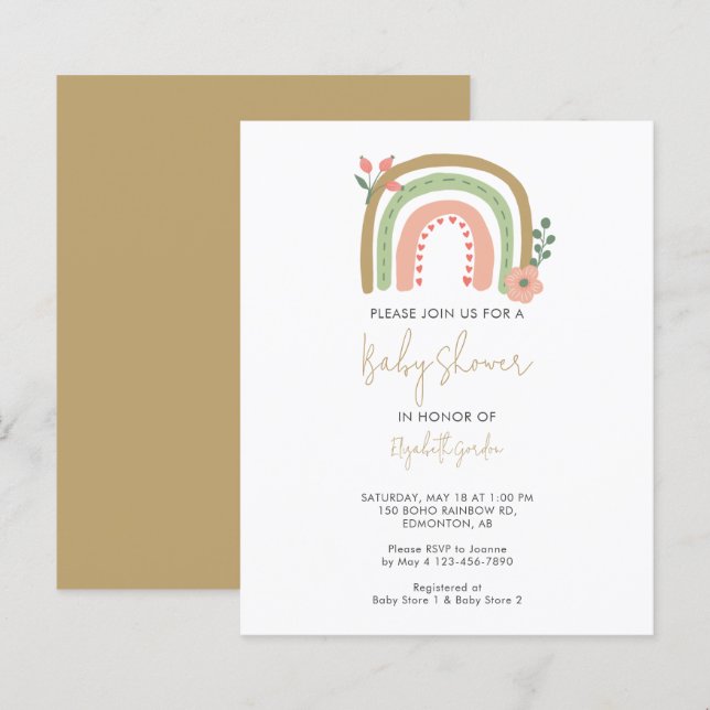 Budget Boho Rainbow Baby Shooting Blume Earth (Vorne/Hinten)