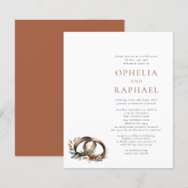 Budget Boho Rings Bohemisch Hochzeitseinladung