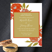 Budget Boho Rot Orange Gold Florale Hochzeit