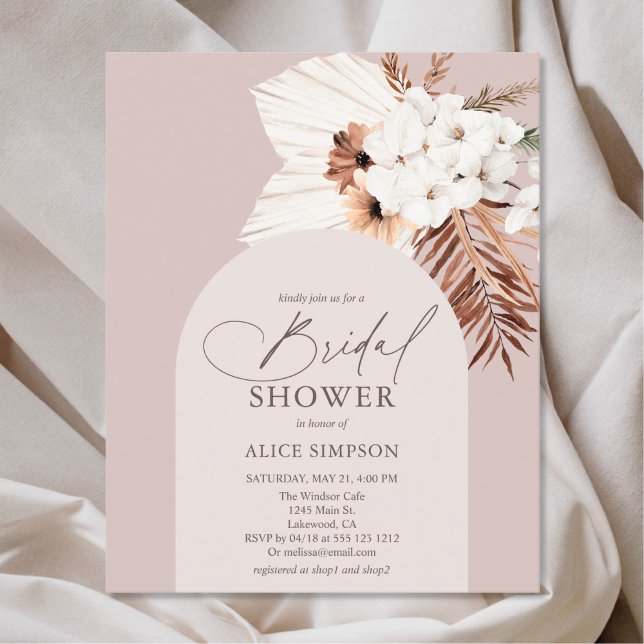 Budget Boho séché Palm Feuilles Fête des mariées (Créateur téléchargé)