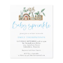 Budget Boho Shelf Toys Boy Baby Sprinkle Einladung