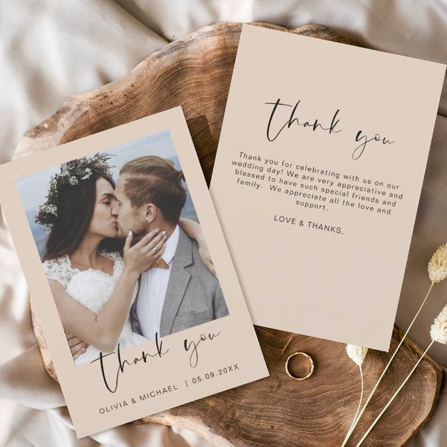 Budget Boho Terracotta Wedding Danke Cards (Von Creator hochgeladen)