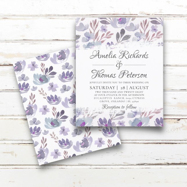 Budget Boho Watercolor Floral Wedding Einladung (Von Creator hochgeladen)