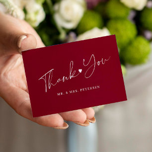 Budget-Bordeaux-Hochzeit-Dankeschön-Skript Mitteilungskarte