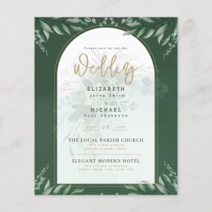 Budget Botanical Eucalyptus Wedding INVITE