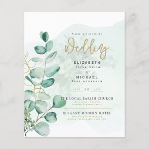 Budget Botanical Eucalyptus Wedding INVITE