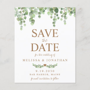 Budget Botanical Folid Enregistrer La Date Carte P