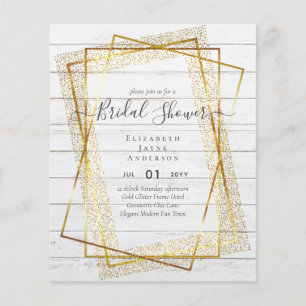 BUDGET BRAUTPARTY Glamour Gold Glitzer schick auss Flyer