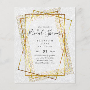 BUDGET BRAUTPARTY Glamour Gold Glitzer schick auss Flyer