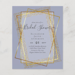 BUDGET BRAUTPARTY Glamour Gold Glitzer schick auss Flyer