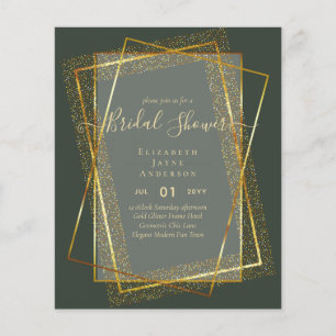 BUDGET BRAUTPARTY Glamour Gold Glitzer schick auss Flyer