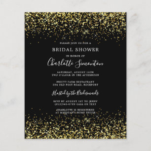 Budget Brautparty Glitzer Black Gold Girly