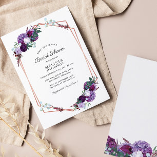 Budget Brautparty Lila geometrischer Rahmen