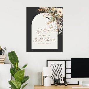 Budget Brautparty Pampas Gras modern elegant p Poster