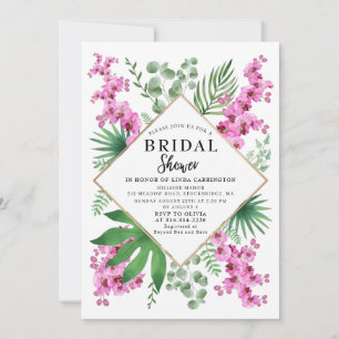 Budget Brautparty Tropenflora Einladung