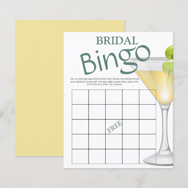 Budget Bridal Bingo Bridal Game Einladung (Vorne/Hinten)