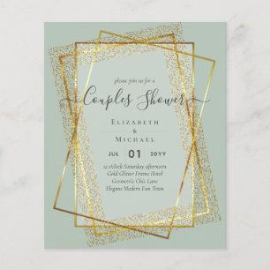 BUDGET Bridal COUPLES Dusche Geometrischer Rahmen Flyer