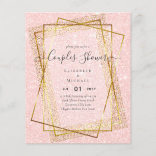 BUDGET Bridal COUPLES Dusche Geometrischer Rahmen Flyer