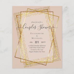 BUDGET Bridal COUPLES Dusche Geometrischer Rahmen  Flyer