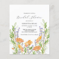 Budget Bridal Dusche Einladung Blumen