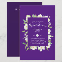 BUDGET Bridal Dusche Einladungen Custom Colors