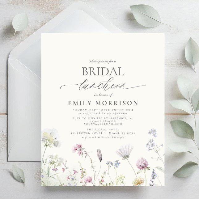 Budget Bridal Luncheon Wildblume Einladung Flyer (Von Creator hochgeladen)