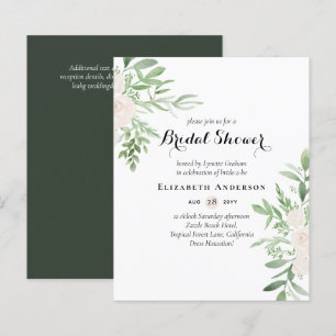 BUDGET Bridal Shower Einladungen Blumenmuster Blät