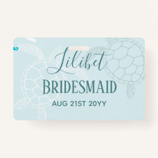 BUDGET Bridesmaid Brautparty gibt SEA TURTLES Ausweis