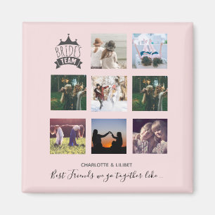 BUDGET Bridesmaid gibt FOTO COLLAGE Quotes BESTE F Magnet