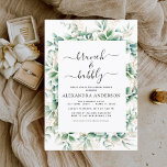 Budget Brunch & Bubbly Bridal Dusche Einladungen<br><div class="desc">Billig Grüne Botanische Eukalyptus Foliage Grüne Watercolor Frühjahrsbrunch und Bubbly Champagne Bridal Dusche Einladungen auf weißem Hintergrund - beinhaltet moderne Schrift-Typografie mit modernen botanischen Blätter und Grün für die besondere Braut zu sein.</div>