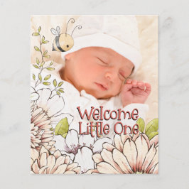 Budget Bumblebee Baby Foto Geburtsankündigung