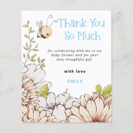 Budget Bumblebee Blue Baby Dusche Vielen Dank