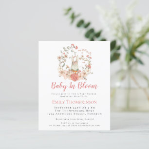 Budget Bunny Baby in Bloom Girl Babydusche Einladu