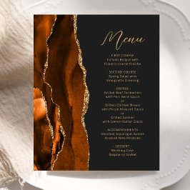 Budget Burange Orange Gold Agate Dark Mariage Menu