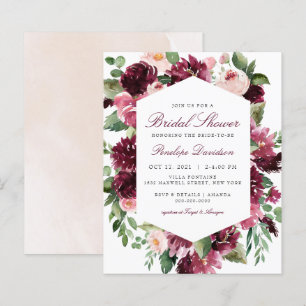 Budget Burgundy Blush Bloral Brautparty laden