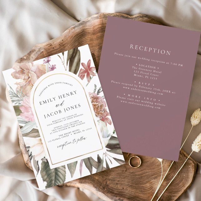 Budget Burgundy Boho Floral All in One Wedding (Von Creator hochgeladen)