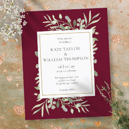 Budget Burgundy Greenerity Foliage Wedding