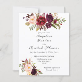 Budget Burgundy Marsala Floral Brautparty